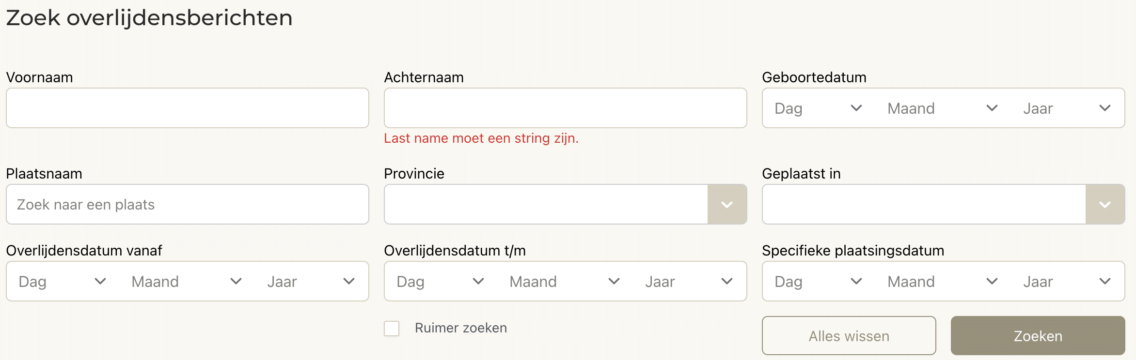 Mensenlinq overlijdensberichten zoeken
